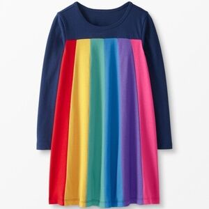 Size 8 130cm Hanna Andersson Rainbow Swing Dress Like New Worn 1 Time